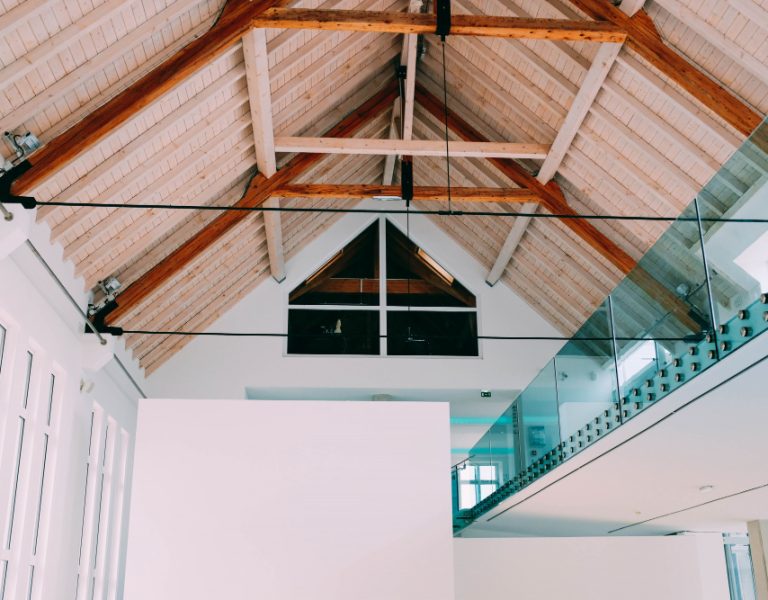 low-angle-shot-wooden-ceiling-cool-house-with-modern-minimalistic-interior